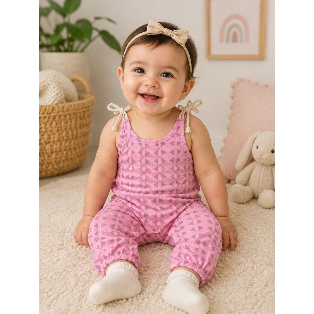 EGG By Susan Lazar Baby Girl Romper One Piece Pink Gold Designer Outfit Cute 3m